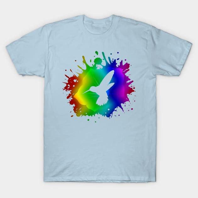 Tie-Dye Hummingbird T-Shirt by RudDesigns